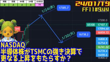 [24/1/19] 株初心者が22年1月の下落115万損失分を取り戻しながらFF11「NASDAQ半導体株がTSMC強気決算で更なる上昇もたらすか？」[米国株] [現在+185万][FF11#944]