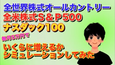 【新NISA】注目銘柄を積み立て投資するといくら増えるかシミュレーションしてみた オルカン S＆P500 ナスダック100