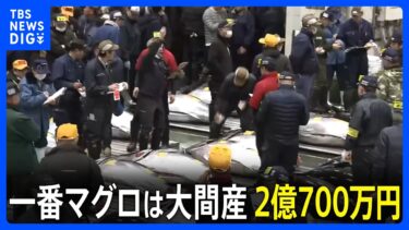 一番マグロは大間産2億700万円　過去2番目の高値　豊洲市場で初競り｜TBS NEWS DIG
