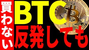 【仮想通貨】ビットコイン反発しても買わない！その理由と今後の最新分析を共有！
