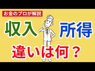 【プロが解説】所得と収入は何が違うの？
