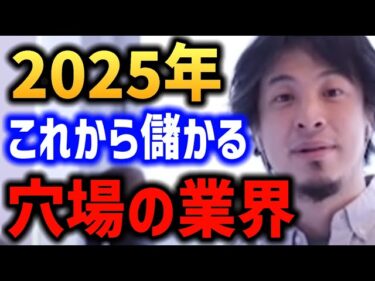 【2025年】これから儲かる高収入 高利益 勝組穴場業界は●●です【失業  転職 ひろゆき 】