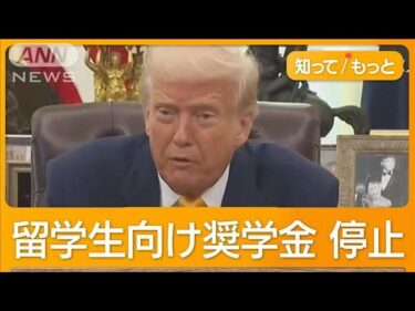 アメリカが留学生向け奨学金を停止　日本人も影響【知っておきたい！】【グッド！モーニング】(2025年3月9日)